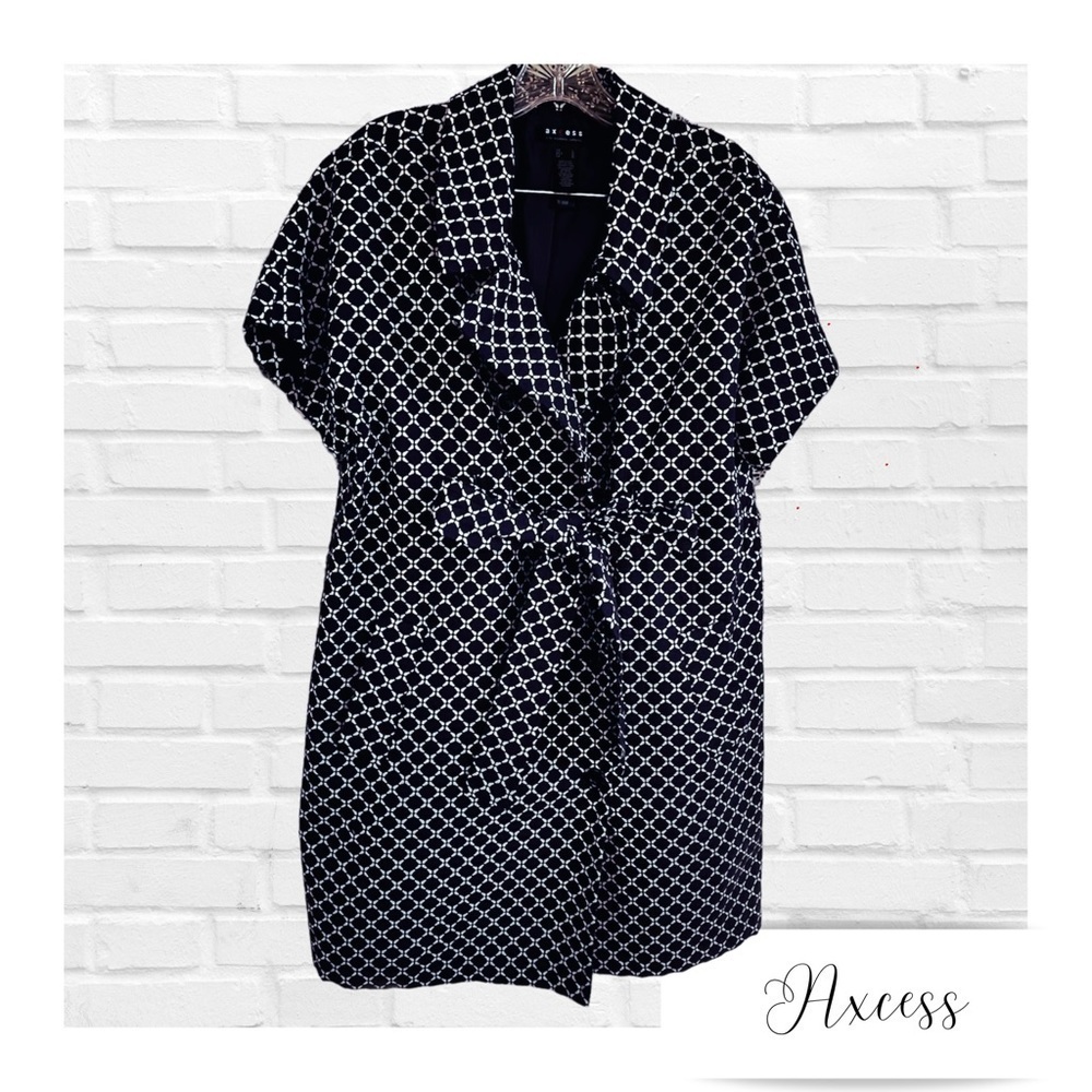 Liz Claiborne Sz Lg Double Breasted Short Sleeve Coat Old Money Preppy Career